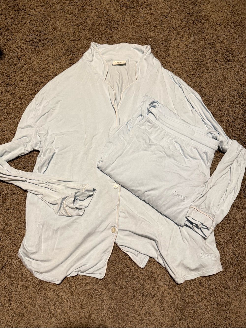 CozyLight Women's Light Blue Pajama Set